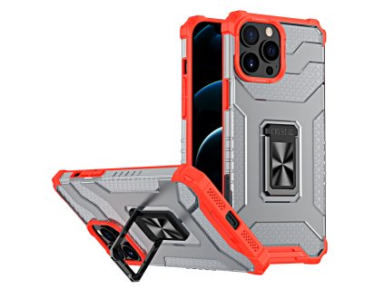 Crystal Ring Case pouzdro / kryt se stojánkem pro iPhone 13 PRO (6,1") červená