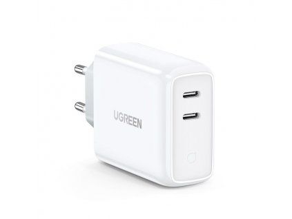 UGREEN CD199 Síťová nabíječka 2× USB-C PD 36 W, QC 4.0, bílá
