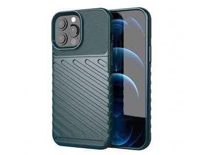 Thunder Case kryt pro Apple iPhone 13 PRO MAX – odolné TPU pouzdro, zelená