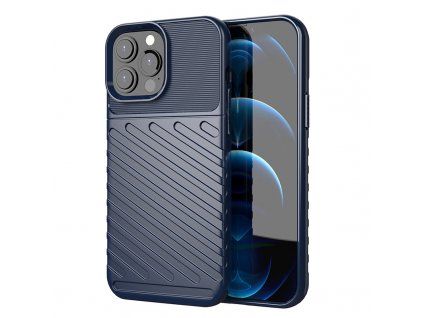 Thunder Case kryt pro Apple iPhone 13 PRO MAX – odolné TPU pouzdro, modrá