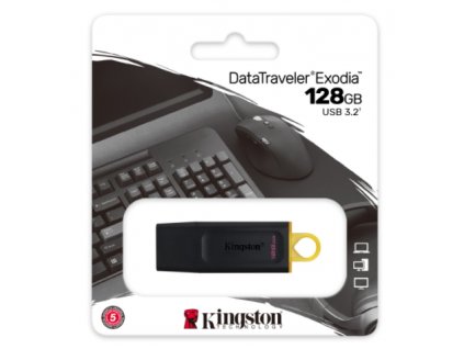 Kingston Exodia DTX/128GB USB 3.2 Flash disk 128GB černý