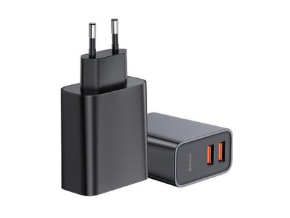 Baseus Speed Dual QC U + U nabíječka 30W CCFS-E01 černá