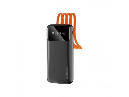 Dudao K6Pro PowerBanka 2x USB + kabely USB-C / Micro USB / Apple / 10000mAh / černá