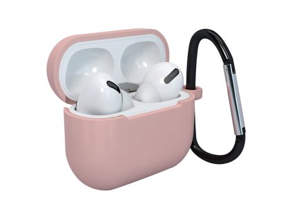 SOFT Silicone Case pouzdro s karabinou pro Apple AirPods 3 pink / růžové