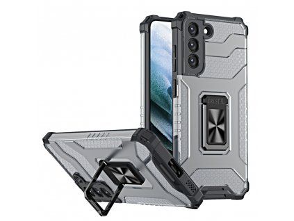 Crystal Ring Case pouzdro / kryt se stojánkem pro Samsung Galaxy S21+, černá