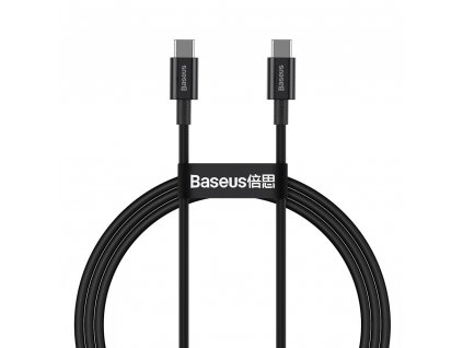Baseus Superior kabel USB-C PD / USB-C PD / FCP/ QC / 100W / 5A / 20V / 1m černý