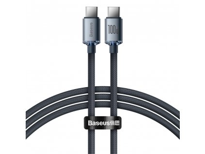 Baseus Crystal Shine kabel USB-C PD / USB-C PD 1,2m / 100W černý