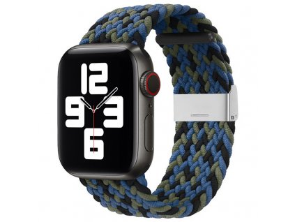 Strap Fabric řemínek k Apple Watch 1/2/3/4/5/6/7/8/9/SE - 38/40/41mm blue / grey / black