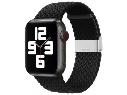 Strap Fabric řemínek k Apple Watch 1/2/3/4/5/6/7/8/9/SE/Ultra - 42/44/45/49mm černý