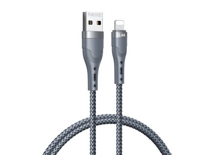 REMAX RC-006 USB kabel pro Apple iPhone / Lightning 2,4A / 1m - stříbrný.