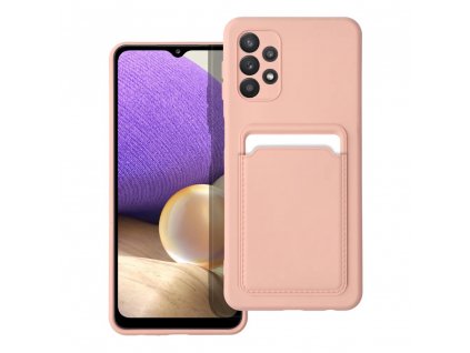 Silicone CARD case pouzdro / kryt s přihrádkou Samsung Galaxy A13 5G, růžové