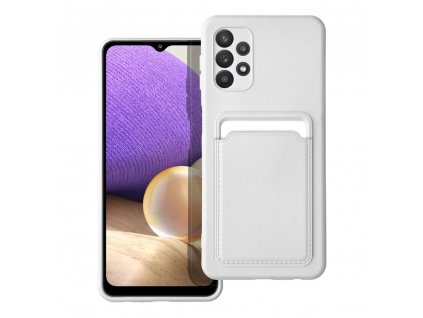 Silicone CARD case pouzdro / kryt s přihrádkou Samsung Galaxy A33 5G, bílé