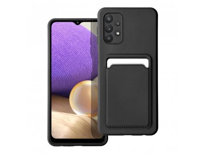 Silicone CARD case pouzdro / kryt s přihrádkou Samsung Galaxy A33 5G, černé