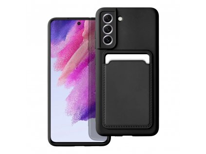 Silicone CARD case pouzdro / kryt s přihrádkou Samsung Galaxy S22 Plus, černé