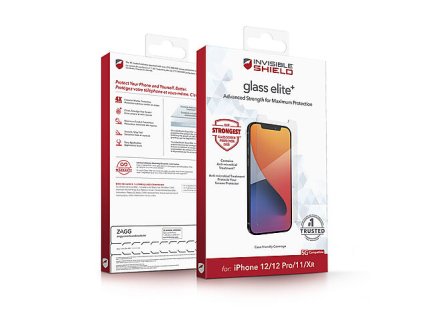 Zagg Invisible Shield Glass Elite+ ochranné tvrzené sklo iPhone 12 / 12 PRO / 11 / Xr