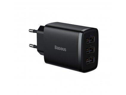 Baseus nabíječka 3x USB / 17W / CCXJ020101 / černá