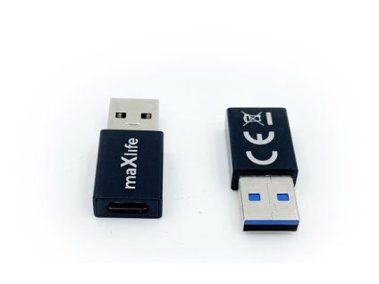 MaxLife USB-C (F) adaptér pro USB 3.0 OTG (M) černý