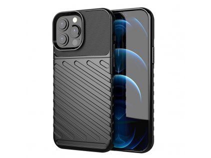 Thunder Case kryt pro Apple iPhone 14 PRO MAX – odolné TPU pouzdro, černá