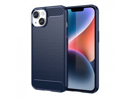 Carbon Case pouzdro / kryt pro Apple iPhone 14 Plus modré