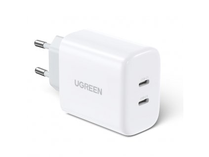 UGreen 10343 nabíječka s výstupem 2x USB-C PD / 40W / bílá