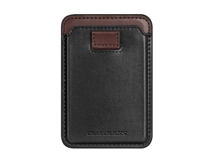 Dux Ducis MagSafe Leather Wallet / ECO kožená peněženka / RFID Block / černá