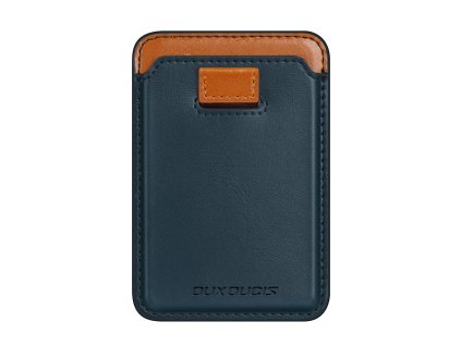 Dux Ducis MagSafe Leather Wallet / ECO kožená peněženka / RFID Block / modrá