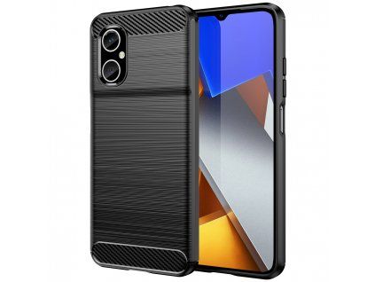 Carbon Case pouzdro / kryt pro Poco M4 5G, černá