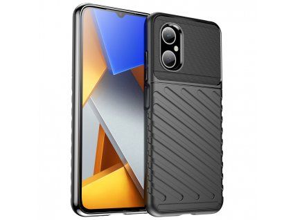 Thunder Case kryt pro Poco M4 5G – odolné TPU pouzdro, černá