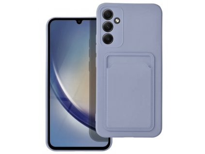 Silicone CARD case pouzdro / kryt s přihrádkou Samsung Galaxy A34 5G, violet