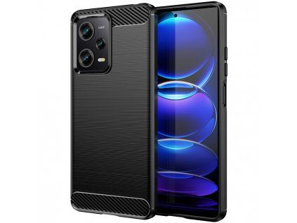 Carbon Case pouzdro / kryt pro Poco X5 PRO 5G, černá