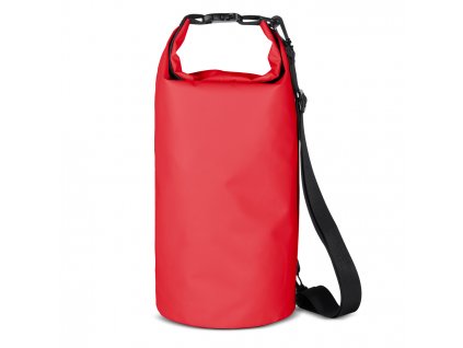 PVC voděodolná taška / batoh / s popruhem na rameno / 10l / červená