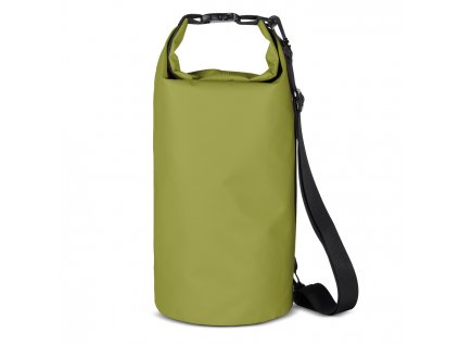 PVC voděodolná taška / batoh / s popruhem na rameno / 10l / khaki