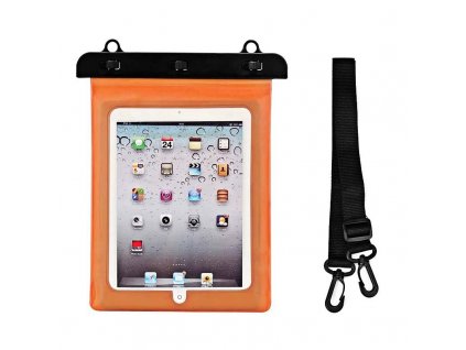 Voděodolné univerzální pouzdro na tablet s popruhem / 28 x 21cm / oranžové