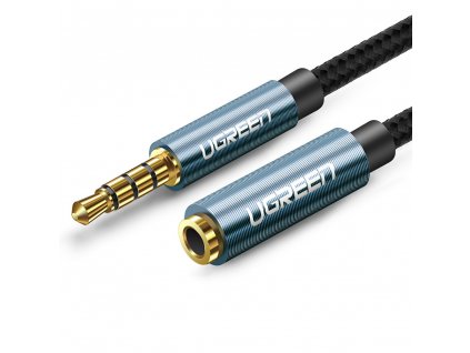 UGreen AV118 / adaptér 3,5mm jack (M) / 3,5mm jack (F) / 0,5m / modrý