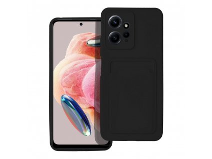 Silicone CARD case pouzdro / kryt s přihrádkou Xiaomi RedMi NOTE 12 4G, černé