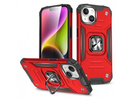 Wozinsky Ring Armor TPU/PC kryt pro Apple iPhone 15 Plus, červená