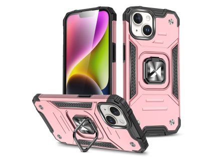 Wozinsky Ring Armor TPU/PC kryt pro Apple iPhone 15 Plus, růžová