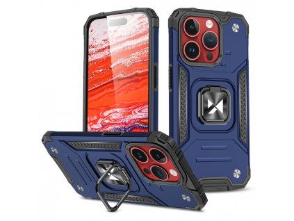 Kryt Ring Armor Case / pouzdro 3v1 pro Apple iPhone 15 PRO, modrá