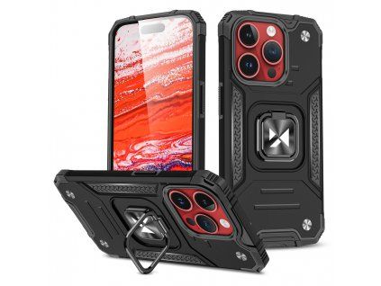 Kryt Ring Armor Case / pouzdro 3v1 pro Apple iPhone 15 PRO MAX, černá