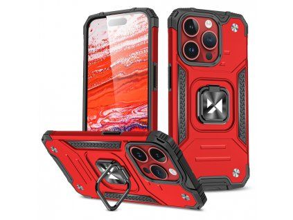 Wozinsky Ring Armor TPU/PC kryt pro Apple iPhone 15 PRO MAX, červená