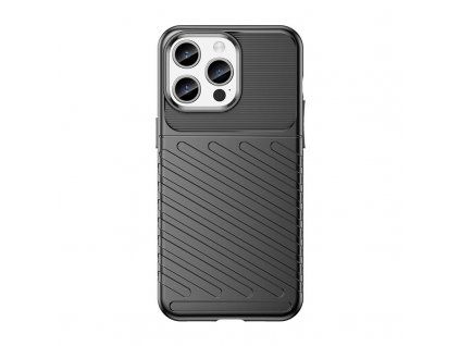 Thunder Case kryt pro Apple iPhone 15 PRO – odolné TPU pouzdro, černá