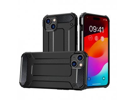 Hybrid Armor odolné pouzdro / kryt pro Apple iPhone 15 Plus, černá