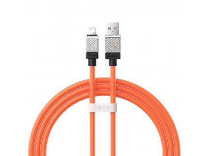 Baseus CoolPlay CAKW000407 kabel USB / Apple Lightning 1m / 2,4A oranžový