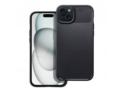 Carbon PREMIUM Case kryt pro Apple iPhone 15, černá