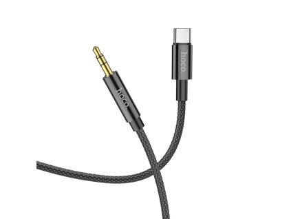 HOCO UPA19 Aux kabel - USB-C / 3,5mm jack / 1m / černý