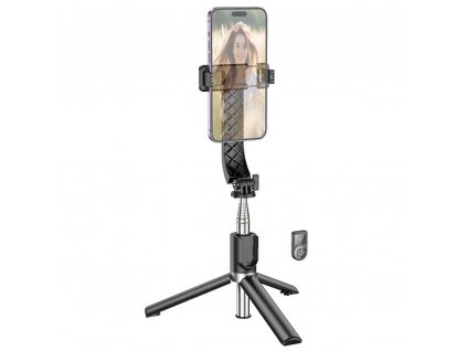 Hoco Prior K20 selfie tyč / stativ / bluetooth ovládání / černá