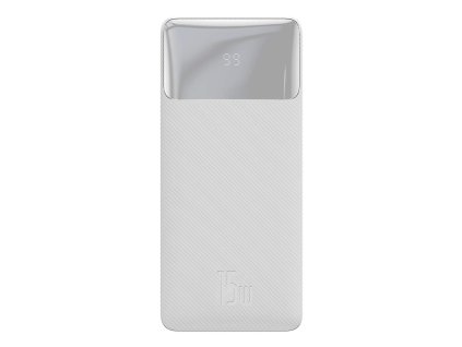 Baseus Bipow Powerbanka 20000mAh / 15W / 2x USB / USB-C / Micro USB bílá PPBD050102