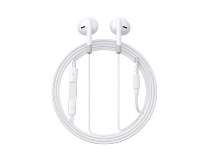 Joyroom JR-EW01 handsfree sluchátka iOS / Android - univerzální 3,5mm white / bílé