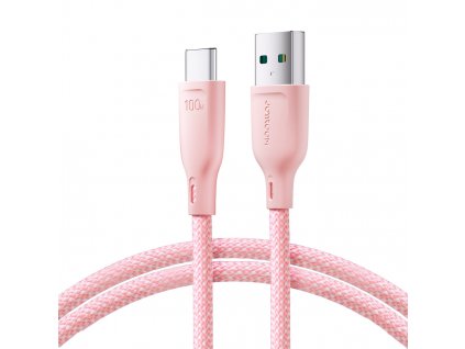 Joyroom SA34-AC6 kabel USB - USB-C / 1m / 100W / růžový