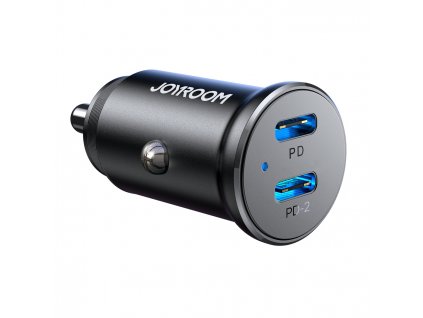 Joyroom JR-CCN06 nabíječka do auta 2x USB-C PD / 30W / černá